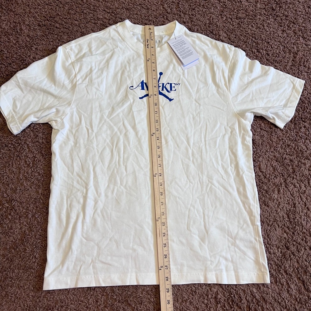 Jordan x Awake NY‎ Mens T-Shirt Sail Blue Jumpman Logo FV9913-133 Size M NEW - Picture 10 of 16